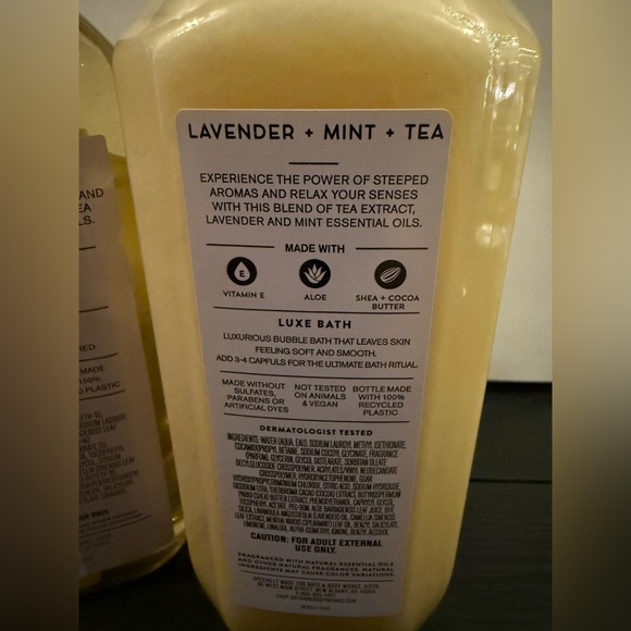 Bath & Body Works Aromatherapy Lavender Mint Tea Body Wash and Soak Set - Picture 4 of 5